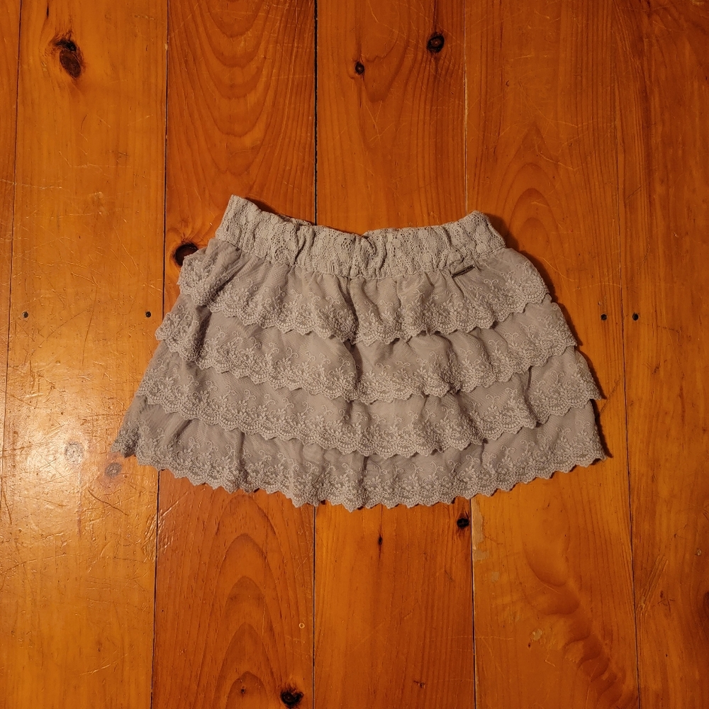 Abercrombie & Fitch Lacey Mini Skirt Gray Large